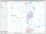 Janesville-Beloit Metro Area Wall Map Premium Style
